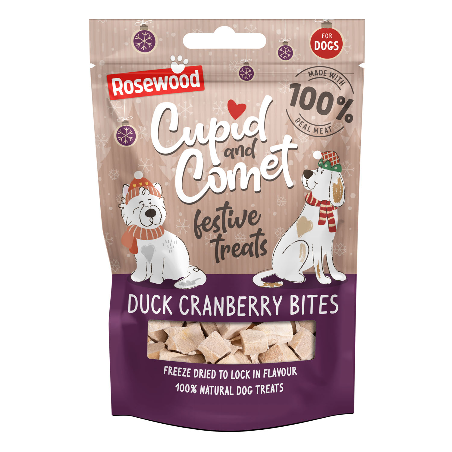 Xmas Freeze Dry Duck Cranberry Bites